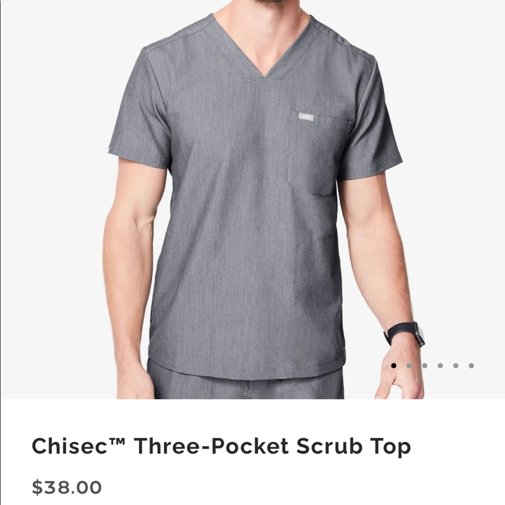 Figs gray men’s scrub top great condition